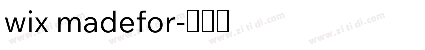 wix madefor字体转换